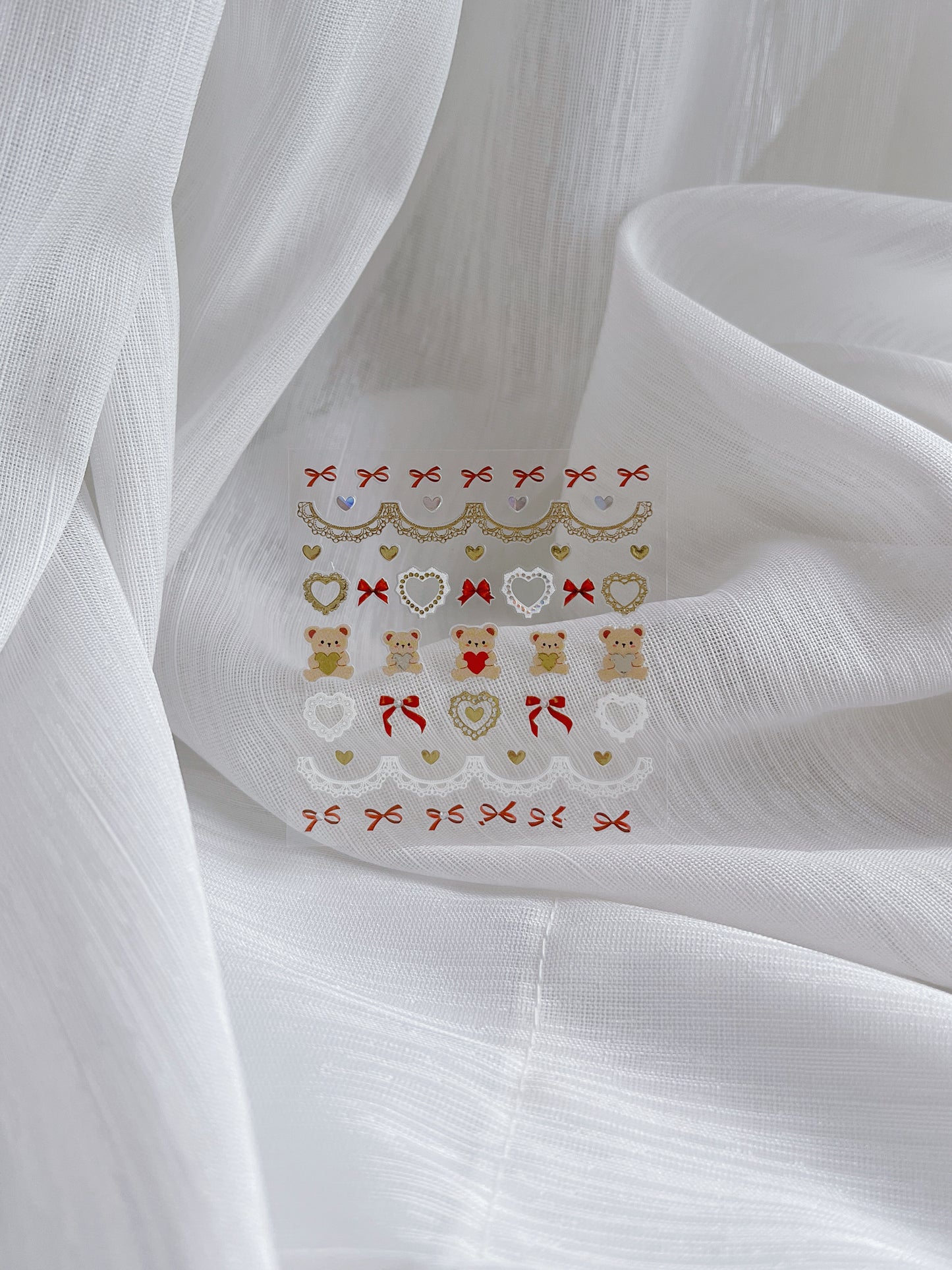Gift Bear Nail Stickers 禮物熊熊造型小貼紙