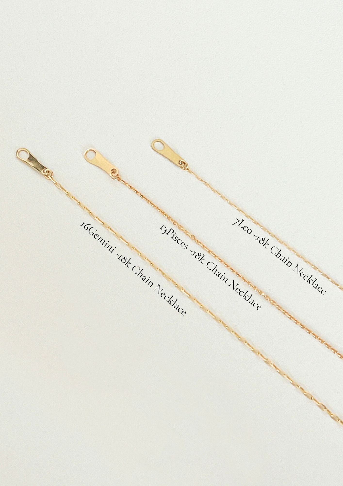 7Leo- 18K Solid Gold Chain Necklace