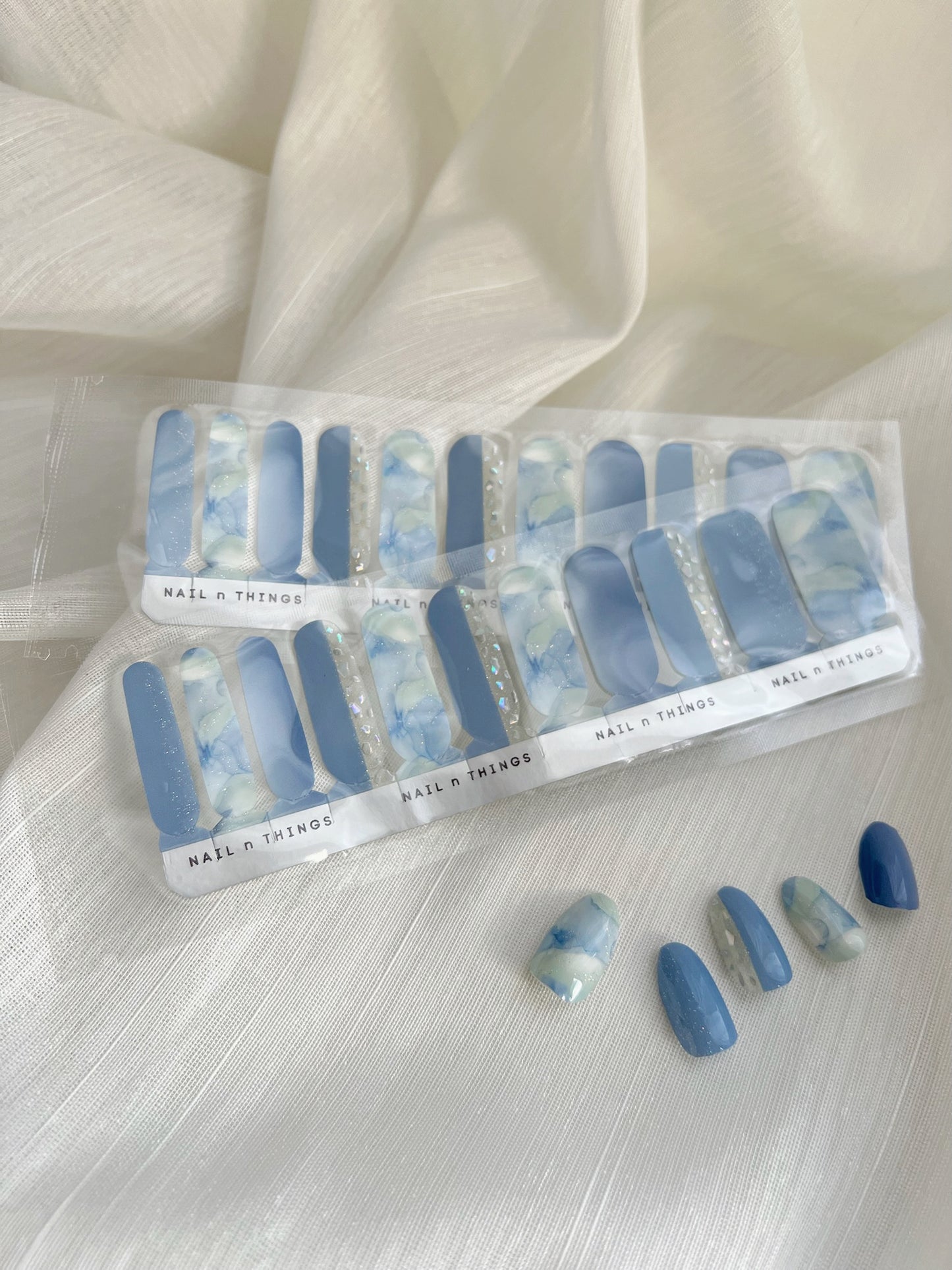 冰霜指甲貼甲片(穿戴甲) Frozen Ice Press On Nails