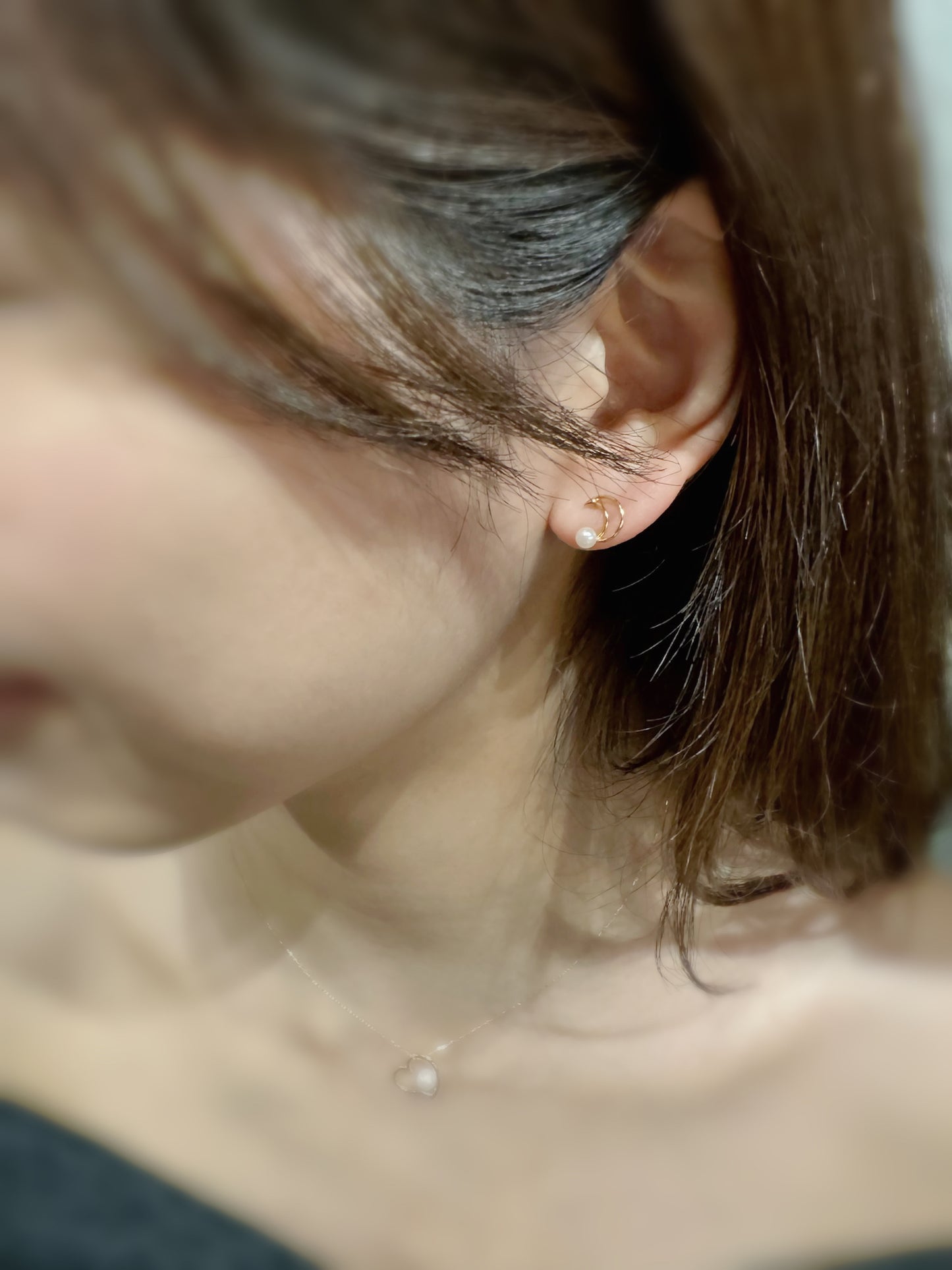 沐月耳環 Half Moon Earring