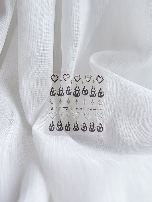 Spicy Heart Nail Stickers 火辣愛心造型小貼紙