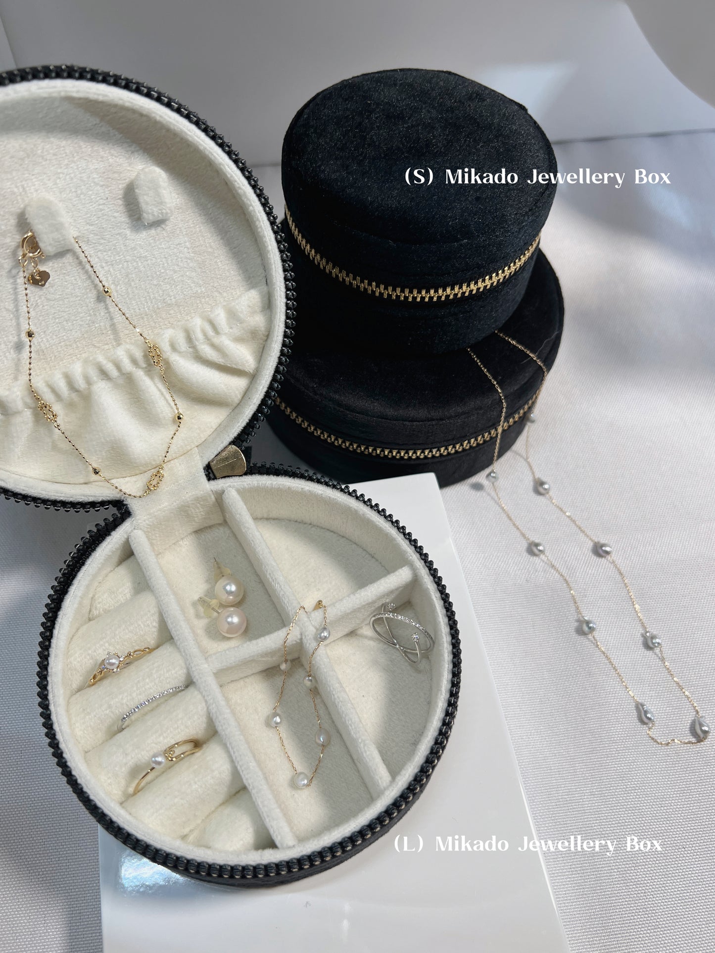Mikado首飾收納盒 Mikado Black Velvet Jewellery Storage Case