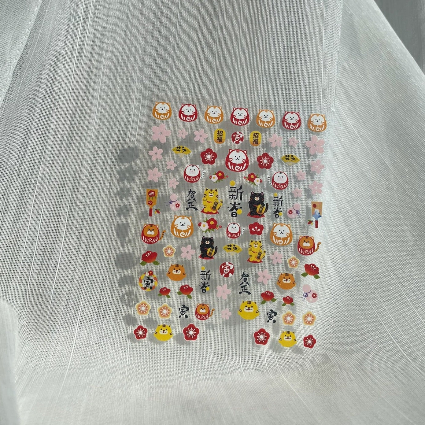 New Year Neko Nail Stickers 新春貓翁造型小貼紙