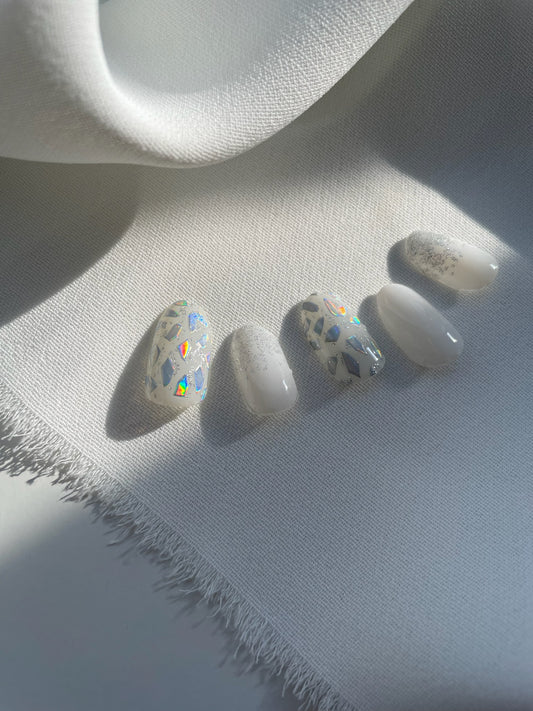 I DO White 白紗 ND03 -獨家設計凝膠甲貼