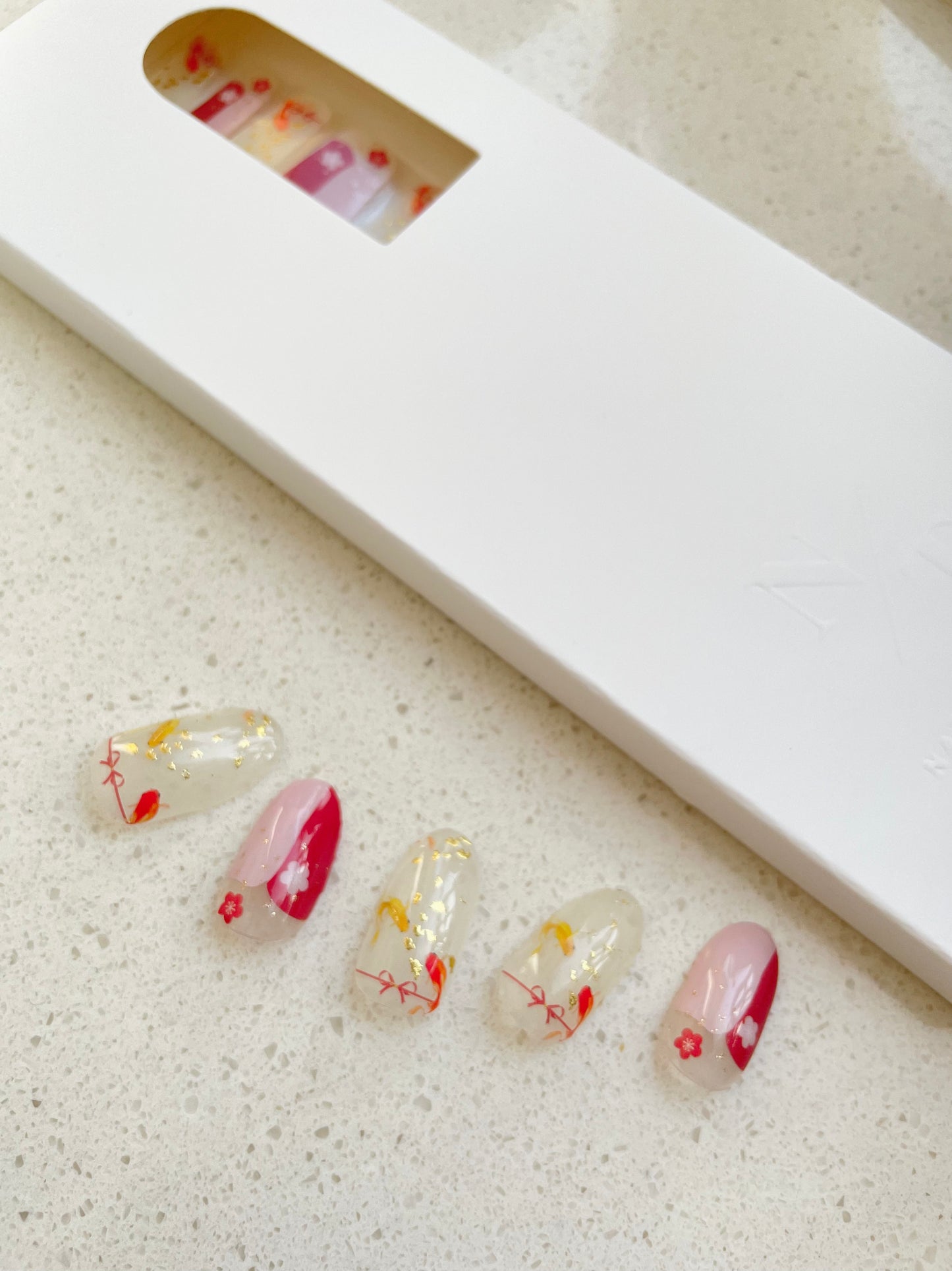 好運錦鯉指甲貼甲片(穿戴甲) Lucky Koi Press On Nails