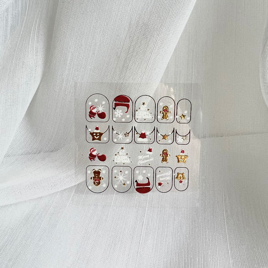 Gifted Santa Nail Stickers 送禮聖誕老人造型小貼紙