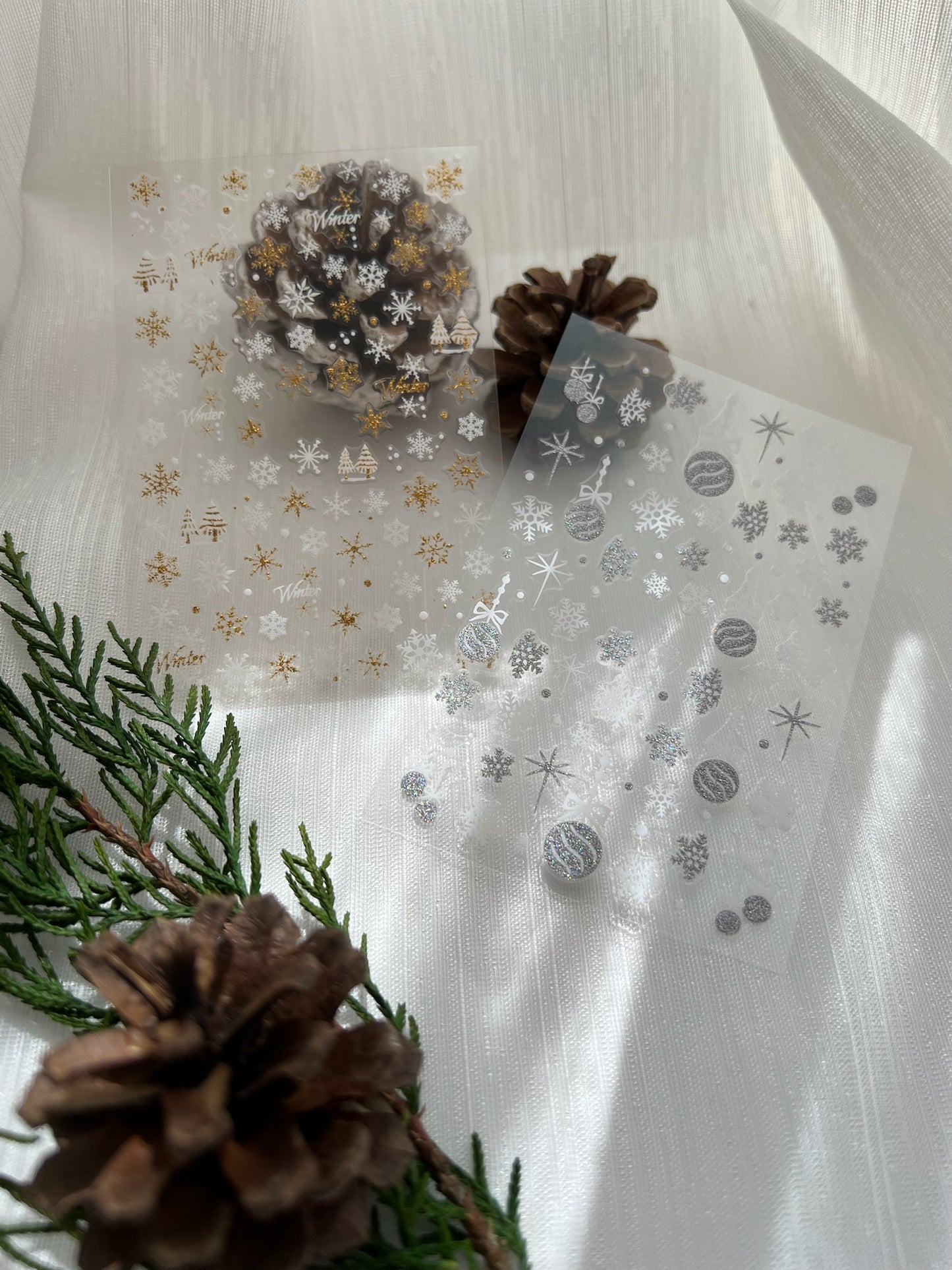Siliver Ball Nail Stickers 銀聖誕球造型小貼紙