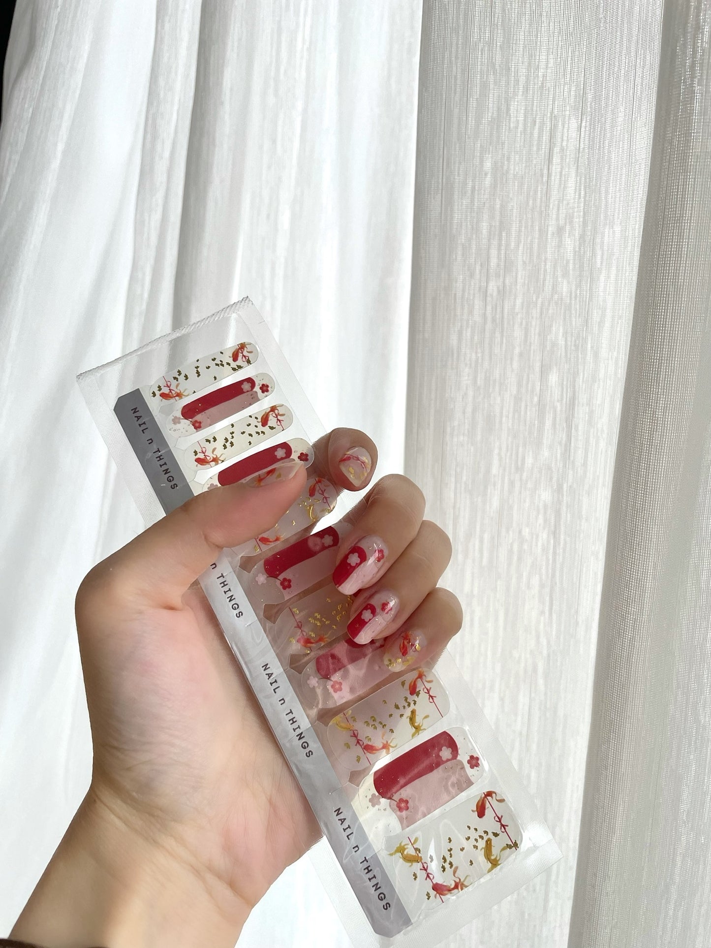 好運錦鯉指甲貼甲片(穿戴甲) Lucky Koi Press On Nails