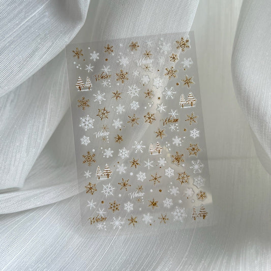 Golden Flake Nail Stickers 金雪飄飄造型小貼紙