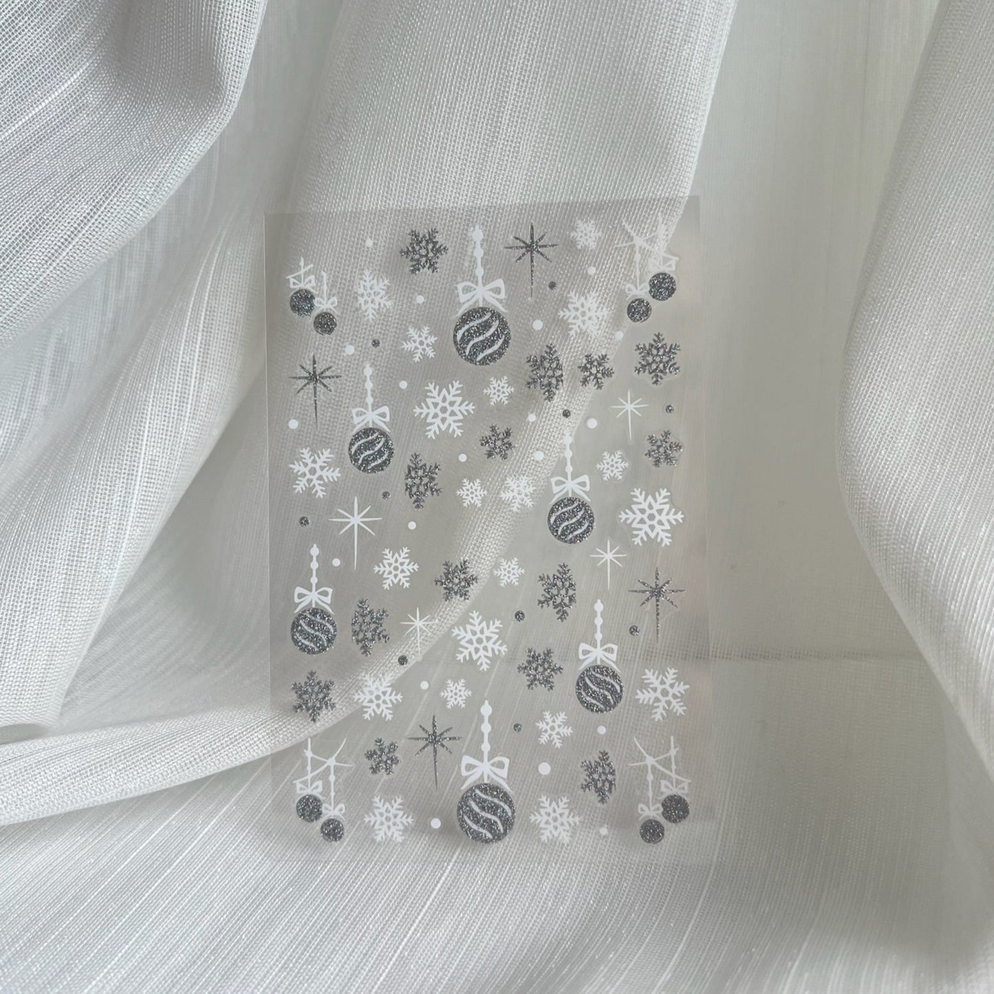 Siliver Ball Nail Stickers 銀聖誕球造型小貼紙