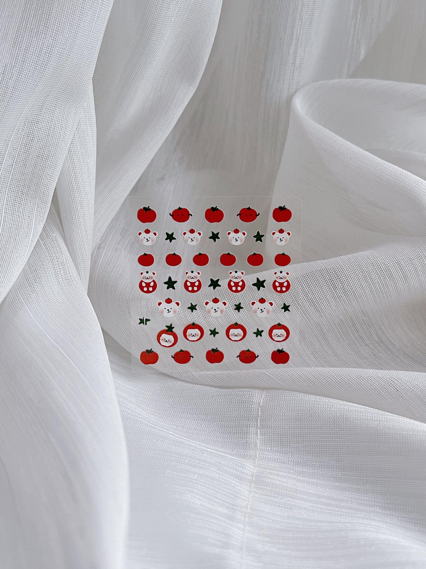 Tomato Bear Nail Stickers 番茄小熊造型小貼紙