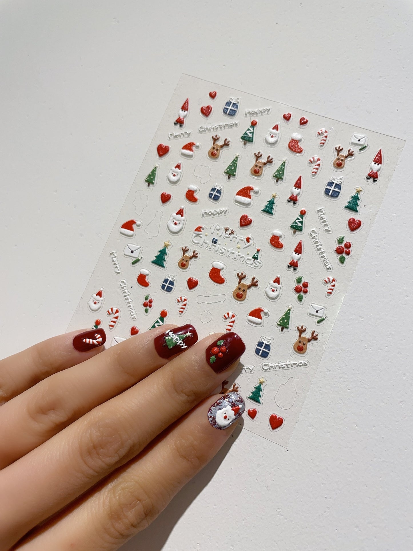 X'mas Heart Nail Stickers 滿心聖誕造型小貼紙