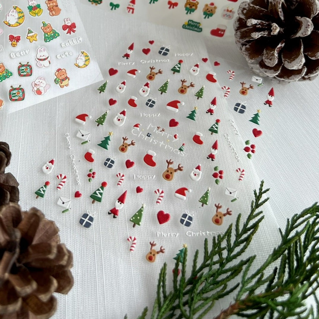 X'mas Heart Nail Stickers 滿心聖誕造型小貼紙